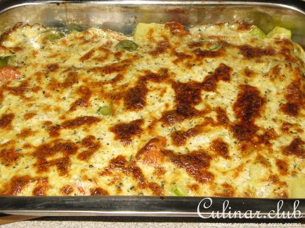 овощи в сливках с сыром