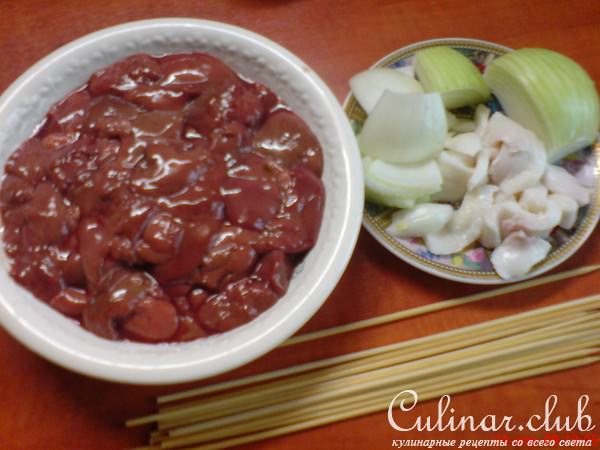 шашлычки из куриной печени