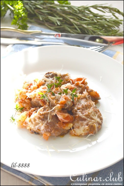 Куриная печень запеченная с томатами и ароматными травами Тест-драйв