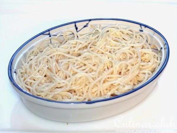 суфле из сока "Томато Густо" с макаронами