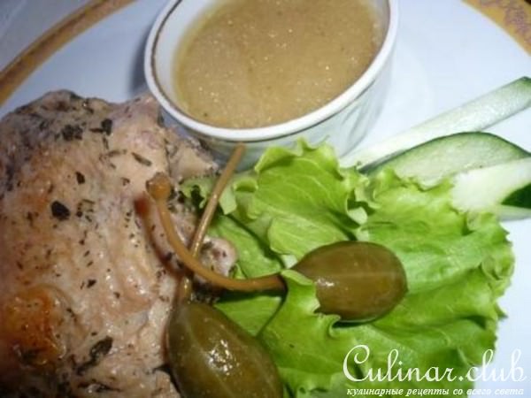Ароматная курочка в пакете на подушке из ревня