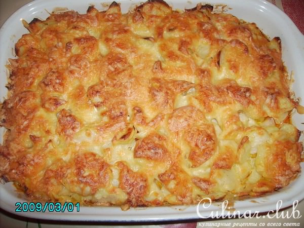 Картошка с фишштебхеноми (рыбные палочьки)