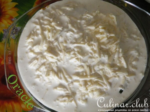 Запеканка De pepinos (огуречная) под сырным соусом.