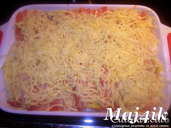 Сливочно-картофельный гратен с лососем и другими вкусностями