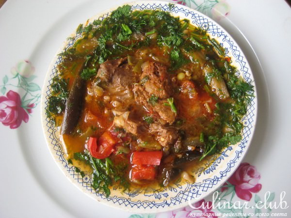 жаркое "Мясо в армянском соусе"