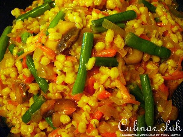 Перловка с овощами