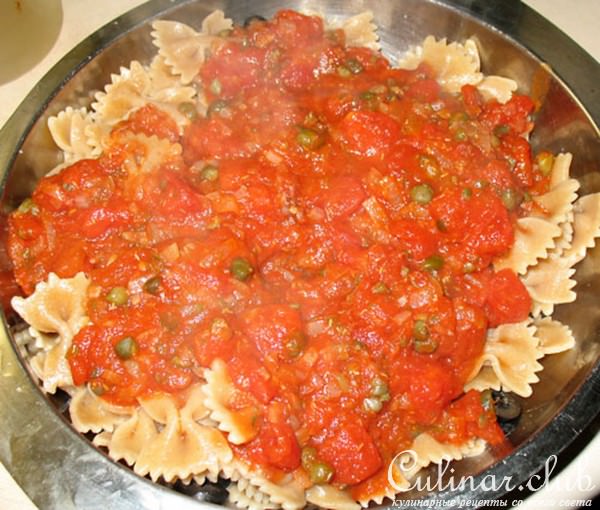 Паста (из цельного зерна) с томатным соусом и ньоками из пёстрого окуня(тилапии)