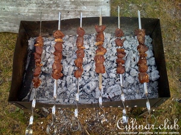 Шашлык из свиного сердца