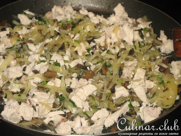 КАНЕЛОНИ с курино -грибной начинкой
