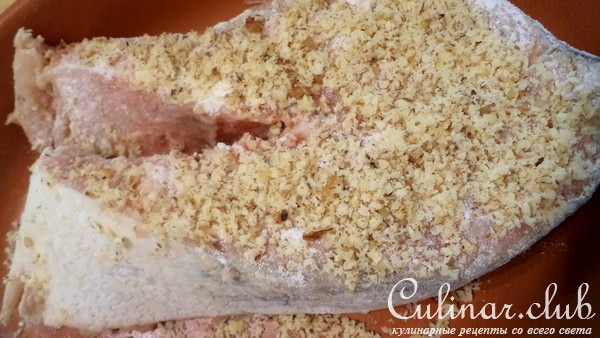 Лосось запеченный с грецкими орехами; под соусом с "Айдиго" для Светочки (sweta1)!