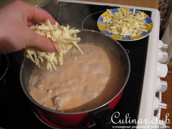 Куринное филе в сливках