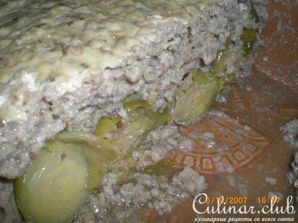 Запеканка из фарша с Rosenkohl (брюссельской капустой)