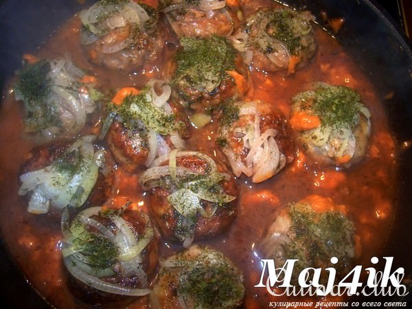 Пикантные мясные шарики-тефтельки в необычном соусе
