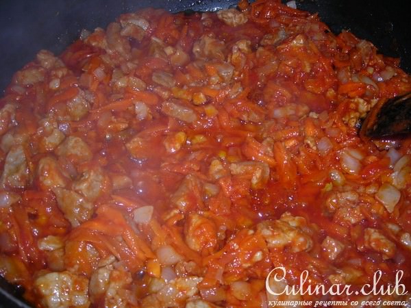 Тушёная капуста со свининкой и картошкой