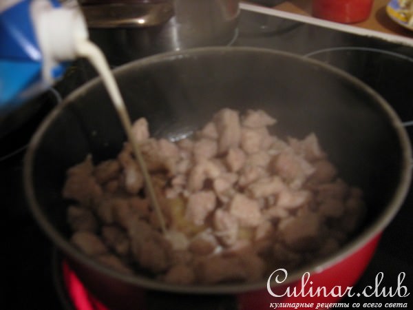 Куринное филе в сливках