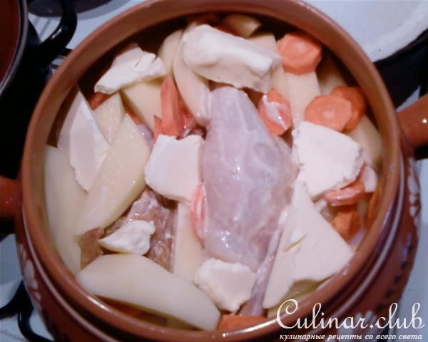 вариант курицы в горшочке