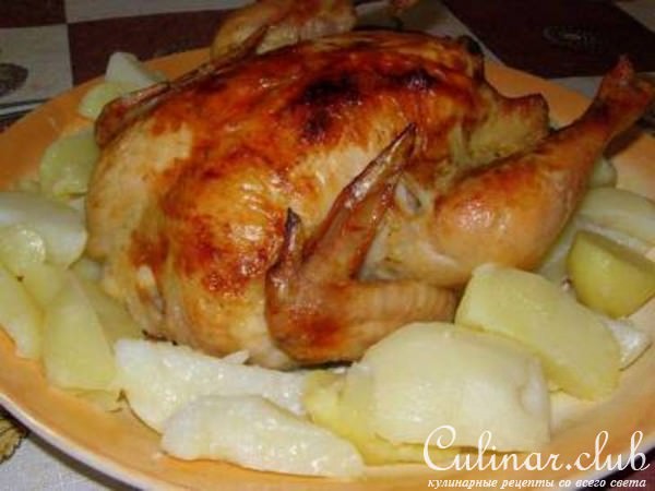 Курочка с яблоками