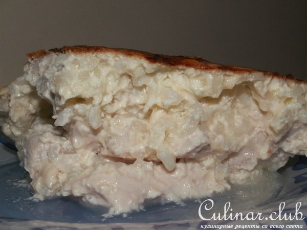 Нежная запеканка из индейки с рисом