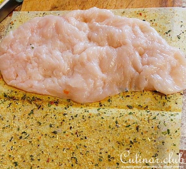 Нежная курочка с кускусом и овощами гриль.
