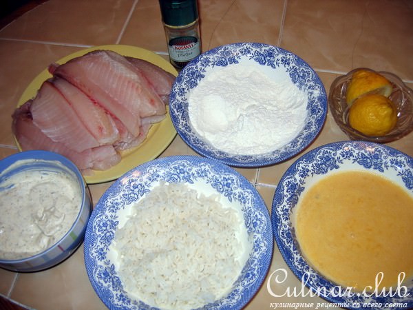 рыба в корочке из риса