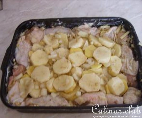 запеченные бедрышки с картошкой