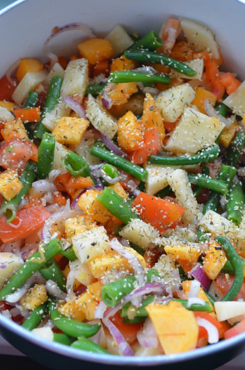 Овощное рагу с тыквой и нежной курочкой