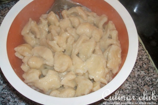 галушки с курочкой в картофельном соусе