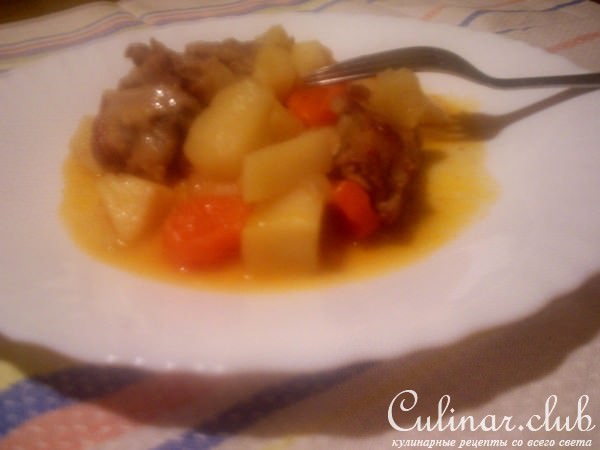Овощное рагу с рёбрышками