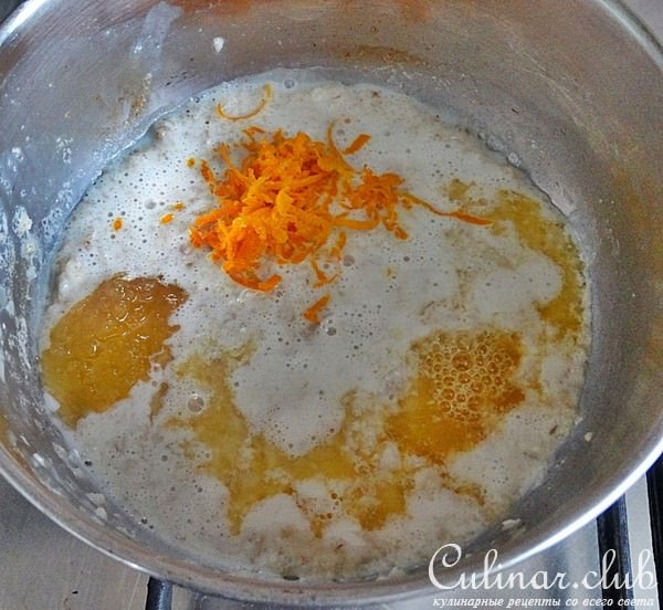 Каша овсяная с апельсином.