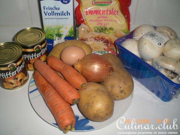Грибы в картофельном пюре