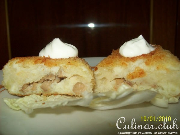 Зразы с курицей и грибами