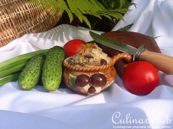 Каша из кус-куса с опятами