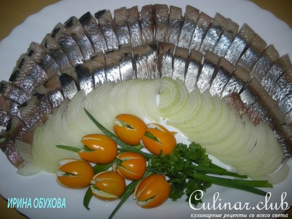селедка+картошка запеченная в кульке в микроволновке