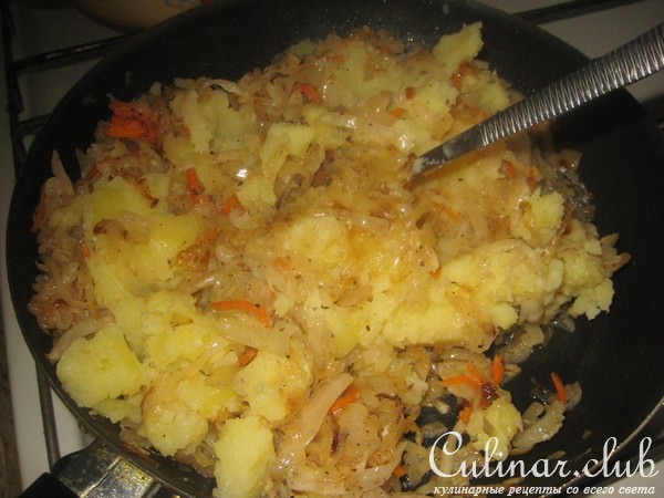 Ленивые вареники с капустой и картошкой