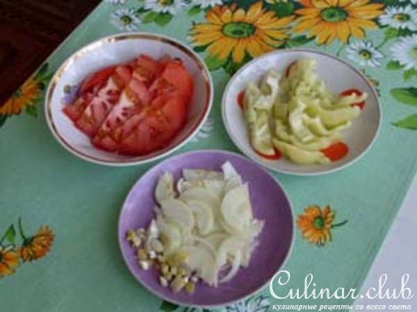 Запеканка с кабачками, баклажанами и мясом