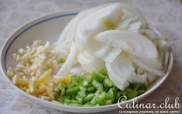 Паста с индейкой и грибами.