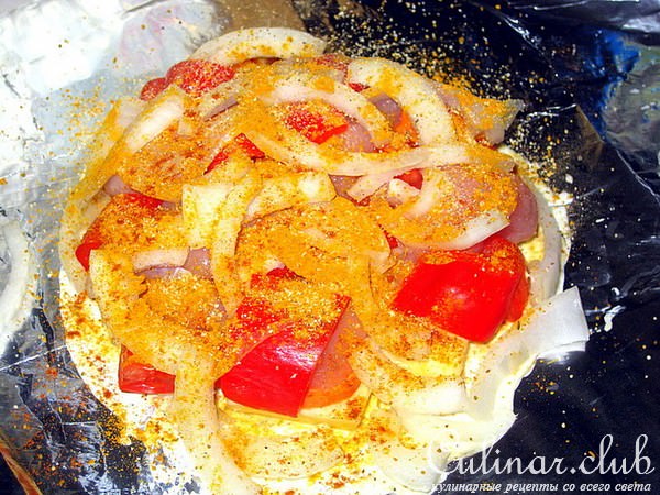 Порционное филе с овощами