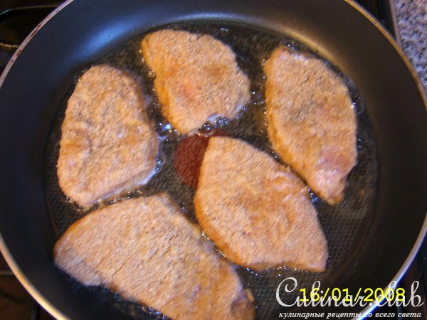 Шницель с рисом и овощами