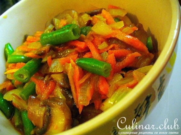 Перловка с овощами