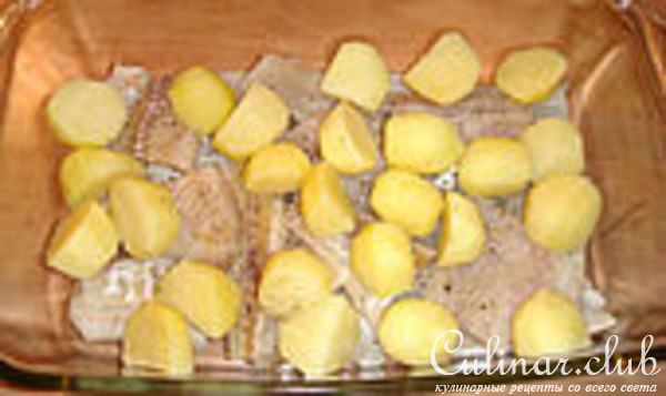 Рыба с овощами и мёдом.