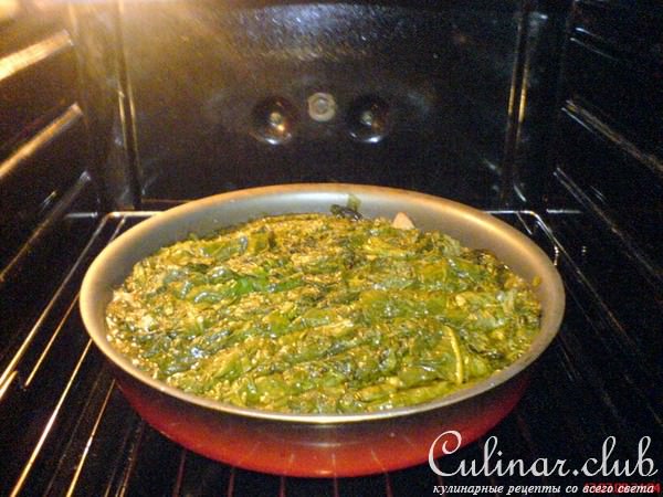 Щавель дикий, запечённый с курицей, да и бульон куриный