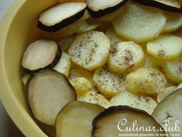 КАРТОФЕЛЬНАЯ ЗАПЕКАНКА С БАКЛАЖАНАМИ