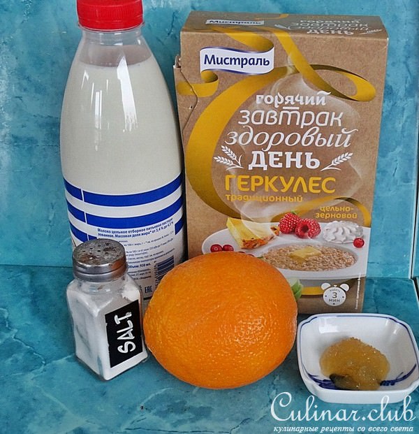 Каша овсяная с апельсином.