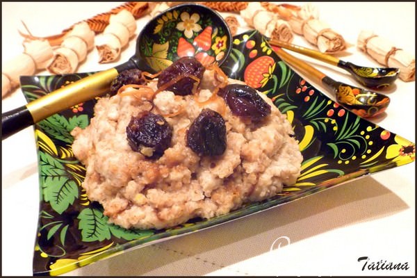 Каша пшеничная с черносливом в мультиварке ( Тест-драйв )