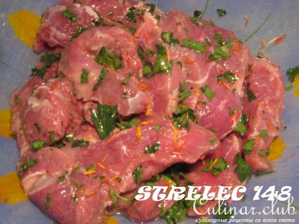 Телятина "ОБА" с шафраном.
