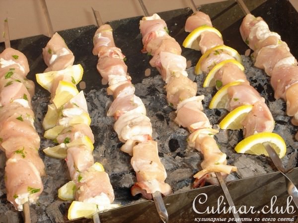 Шашлык из филе куриной грудки