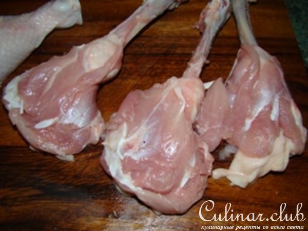 Фаршированные куриные голени "наизнанку"