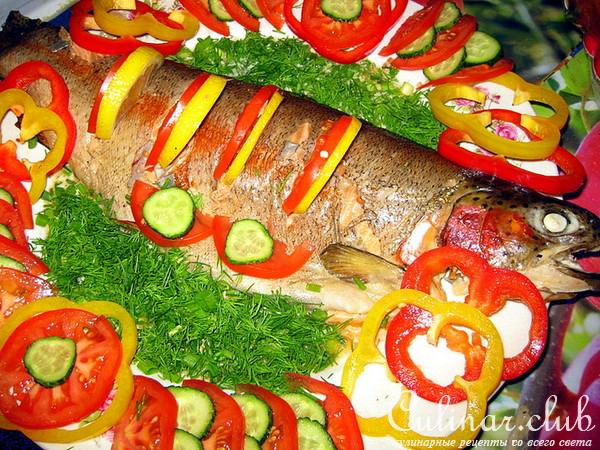 Форель запечёная