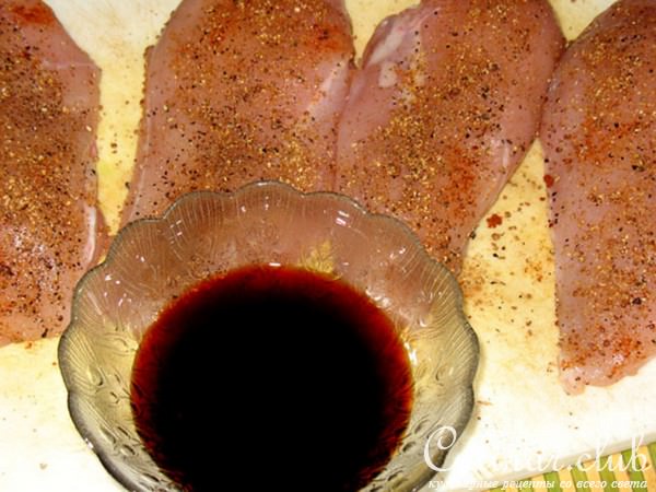 Куриная грудка с кисло-сладким соусом