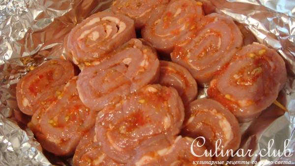 Рулетики из баранины (шашлык)